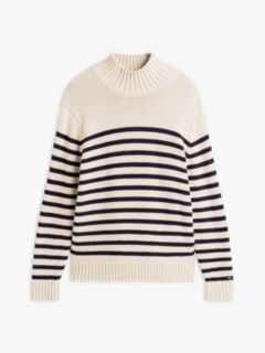 Heritage Breton Stripe Relaxed Mock Neck Jumper — Multi 5