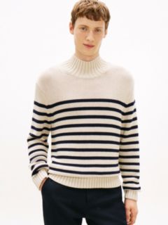 Heritage Breton Stripe Relaxed Mock Neck Jumper — Multi 1