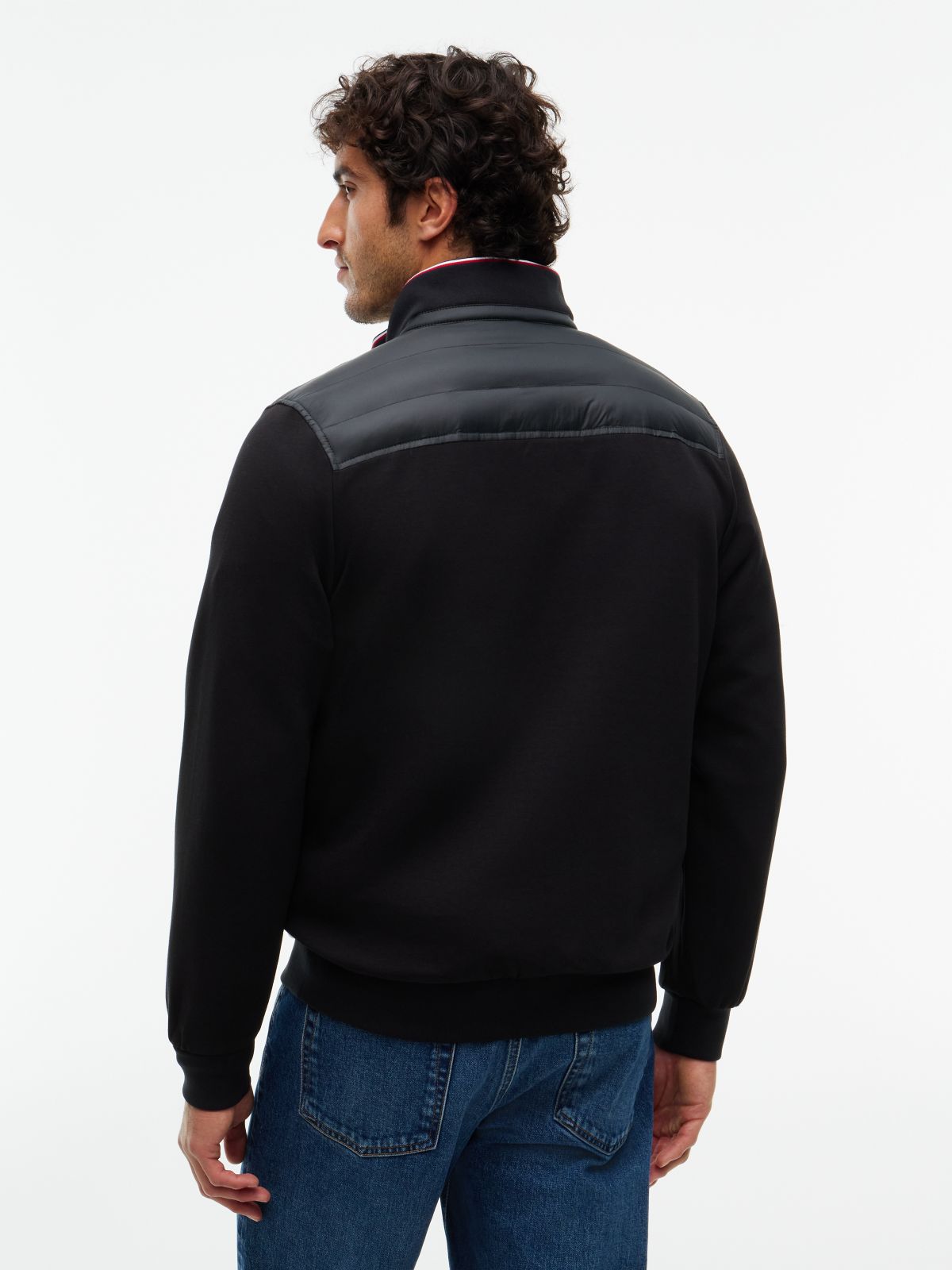 Intechno Knit Zip-Thru Sweatshirt — Black