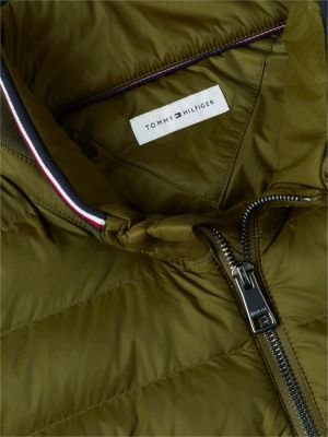 green intechno knit zip-thru sweatshirt for men tommy hilfiger