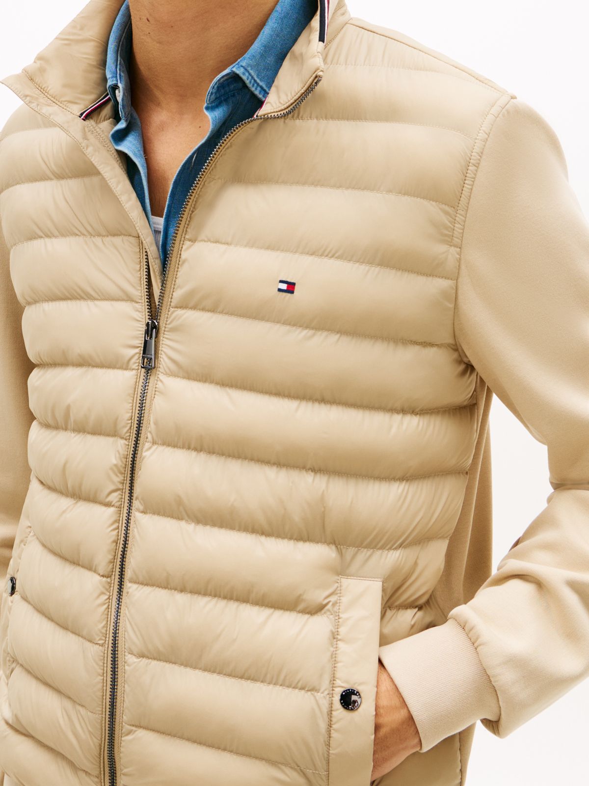 Intechno Knit Zip-Thru Sweatshirt — Khaki