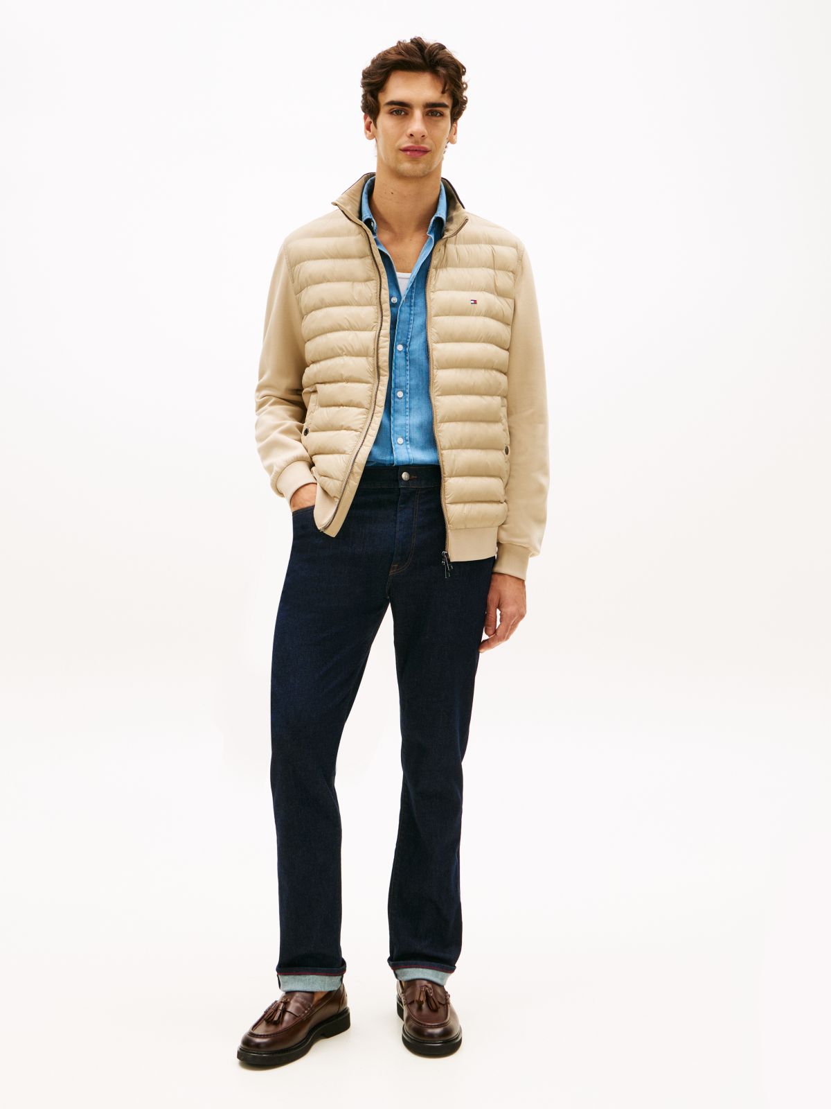 Intechno Knit Zip-Thru Sweatshirt — Khaki
