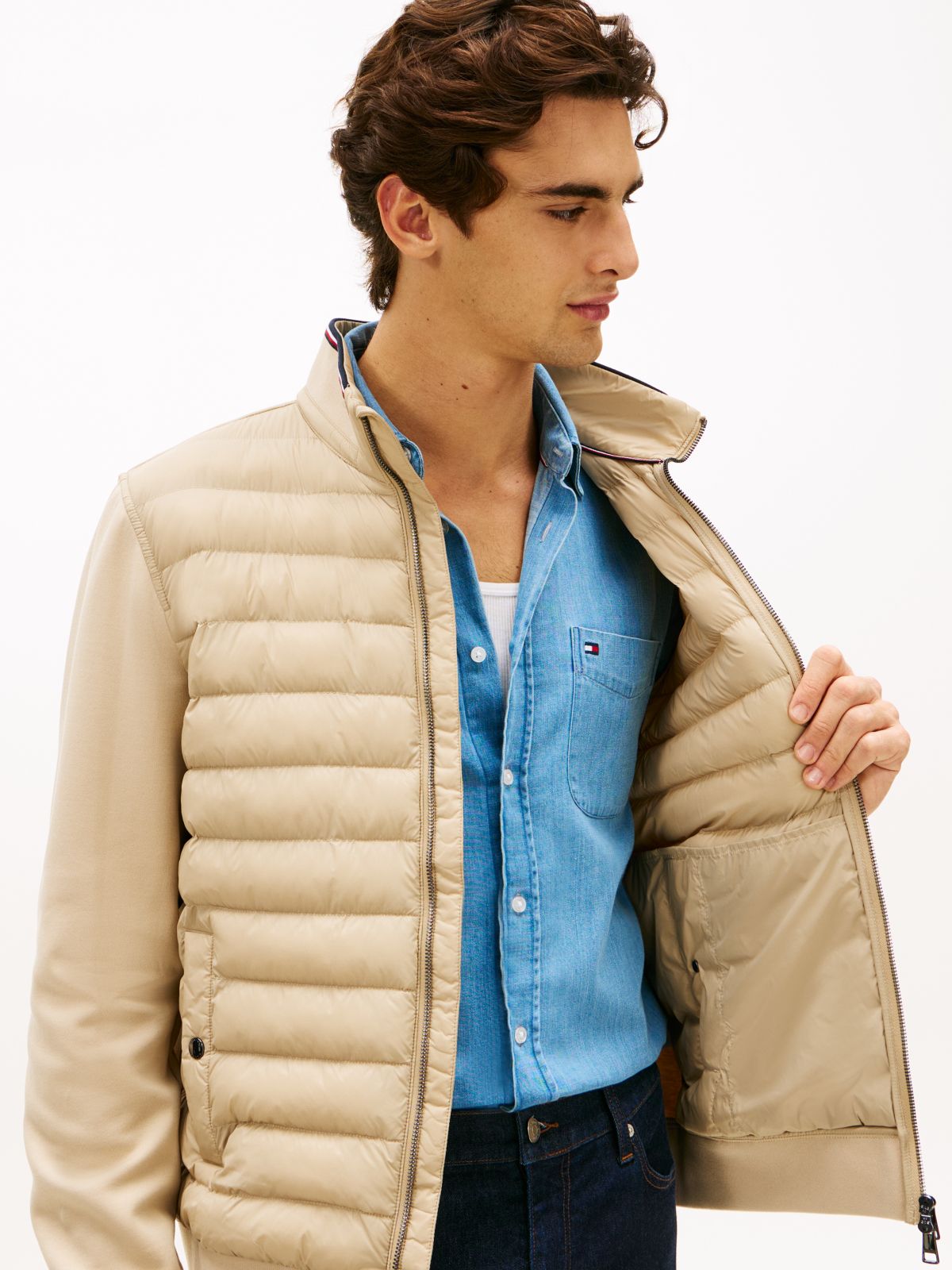 Intechno Knit Zip-Thru Sweatshirt — Khaki