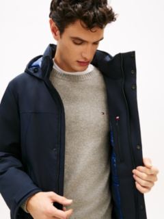 Tech Water Repellent Thermal Padded Parka — Blue 3