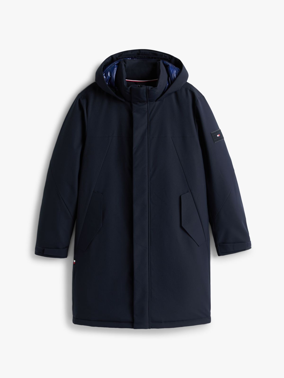 Tech Water Repellent Thermal Padded Parka — Blue