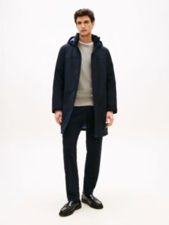 Tech Water Repellent Thermal Padded Parka — Blue 1