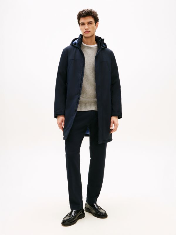 Tech Water Repellent Thermal Padded Parka — Blue