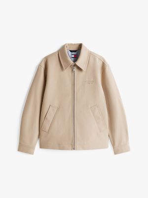 beige the apxgp collection ivy jacke mit stickerei für herren - tommy hilfiger