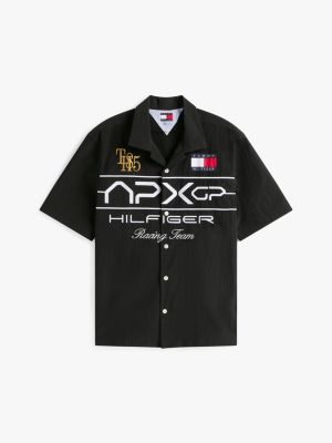 schwarz the apxgp collection regular fit satinhemd für herren - tommy hilfiger