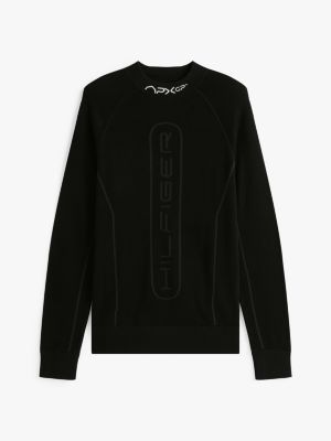 schwarz the apxgp collection wollpullover mit mock neck für herren - tommy hilfiger