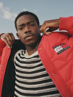 schwarz the apxgp collection pullunder mit lochstrick für herren - tommy hilfiger