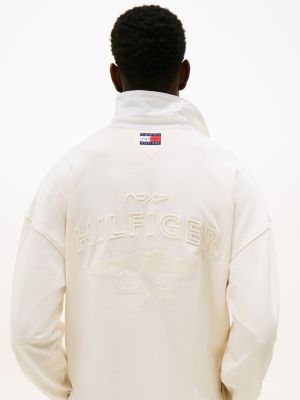 weiß the apxgp collection besticktes relaxed fit rugby-shirt für herren - tommy hilfiger
