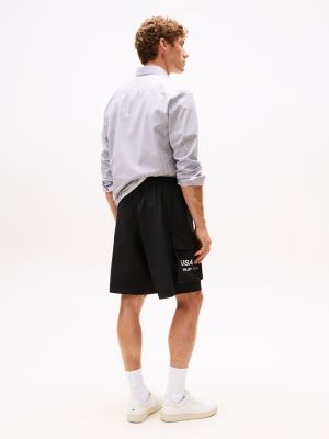 shorts cargo tommy x u.s. sail gp team nero da uomini tommy hilfiger