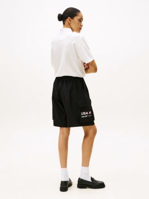shorts cargo tommy x u.s. sail gp team nero da uomini tommy hilfiger