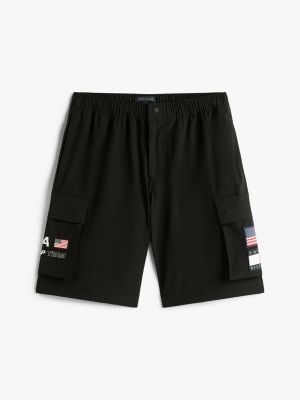 shorts cargo tommy x u.s. sail gp team nero da uomini tommy hilfiger