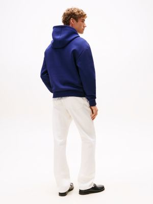 blau tommy x u.s. sail gp team interlock-strick-hoodie für herren - tommy hilfiger
