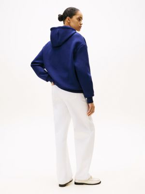 blau tommy x u.s. sail gp team interlock-strick-hoodie für herren - tommy hilfiger