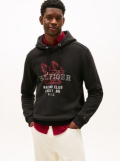 Graphic Terry Drawstring Hoody — Black 1