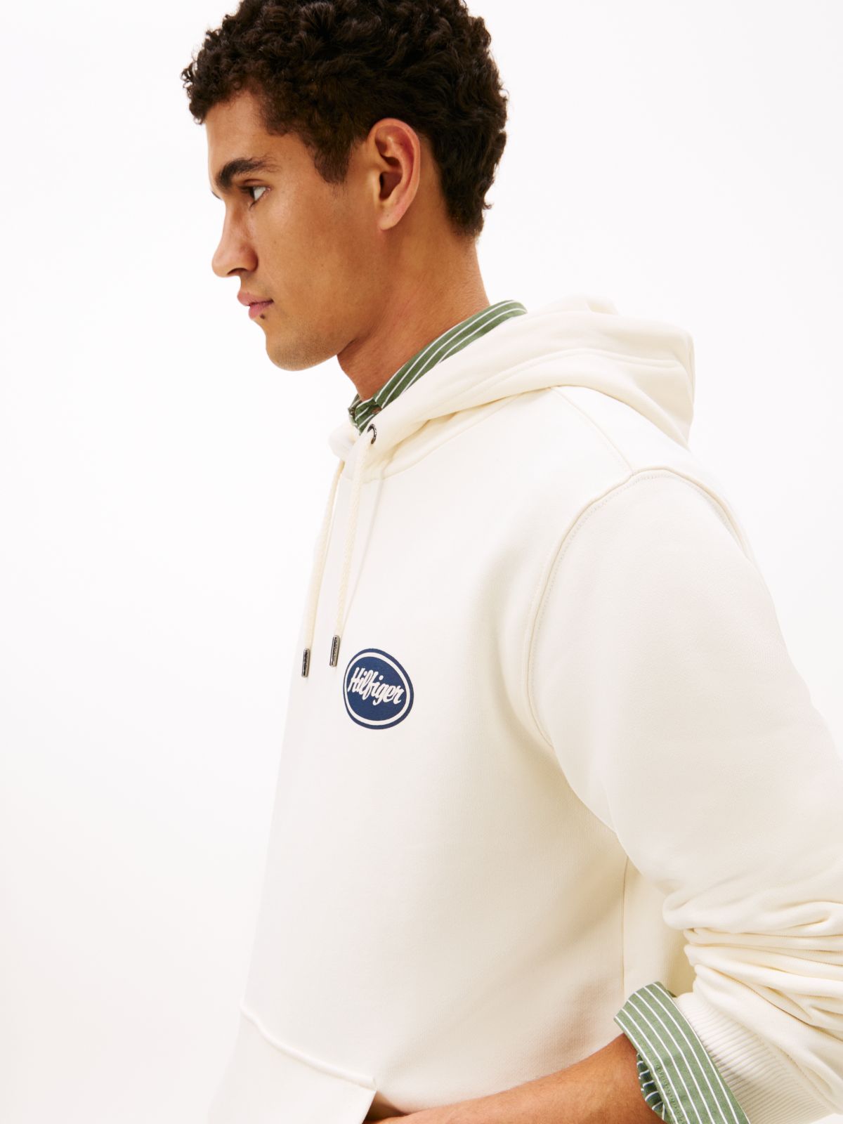 Back Graphic Drawstring Hoody — Yellow