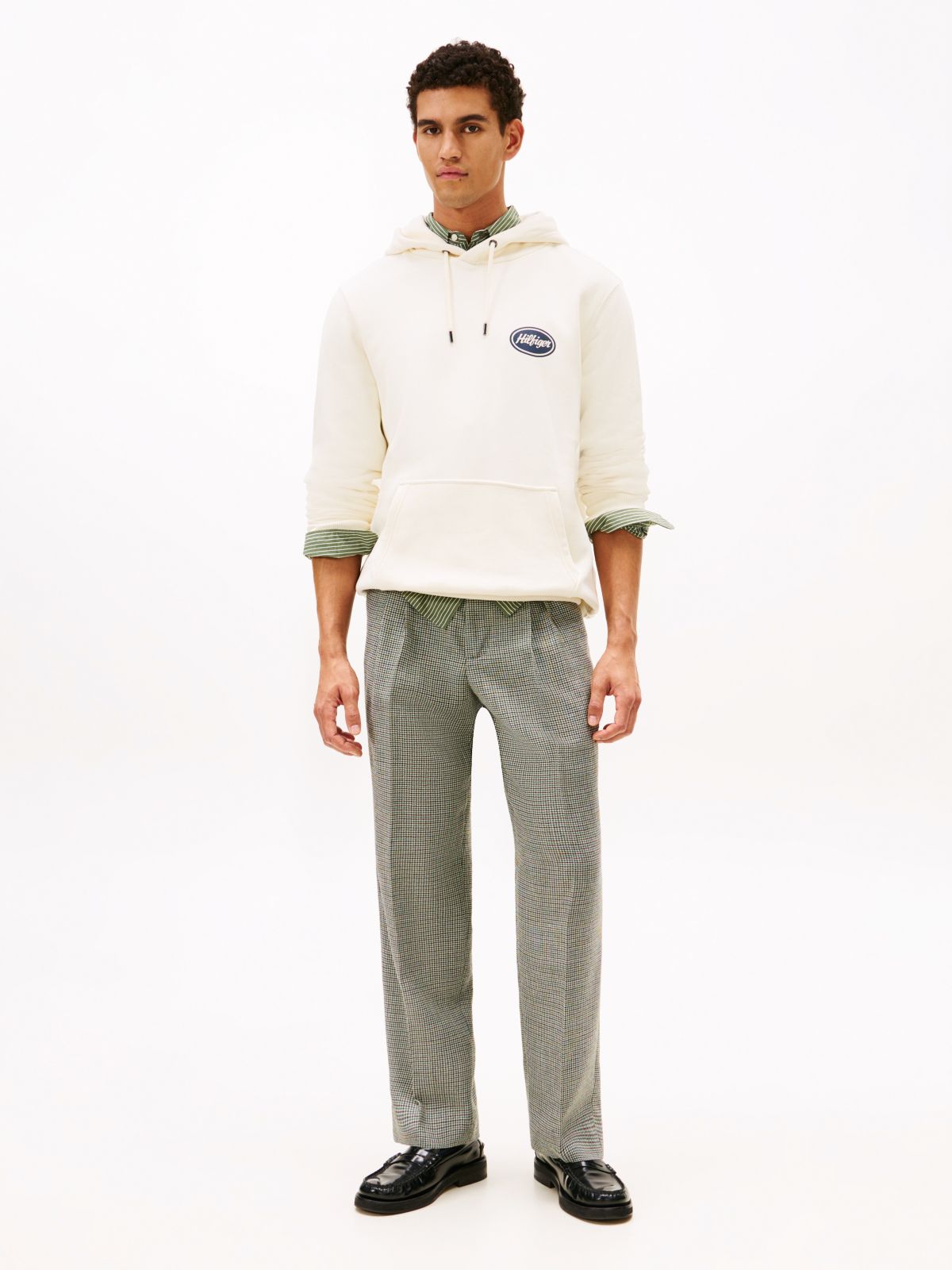 Back Graphic Drawstring Hoody — Yellow