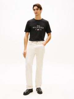 Logo Graphic Jersey Crew Neck T-Shirt — Black 3
