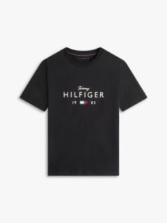 Logo Graphic Jersey Crew Neck T-Shirt — Black 5