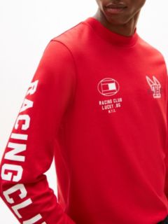 Graphic Jersey Long Sleeve T-Shirt — Red 2