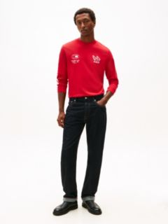 Graphic Jersey Long Sleeve T-Shirt — Red 3