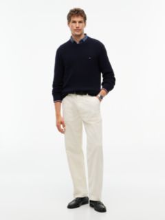 Tipped Cuff Crew Neck Jumper — Blue 2