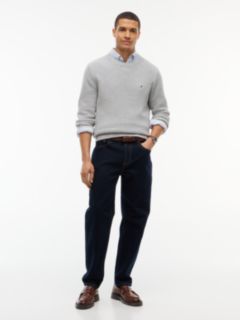 Tipped Cuff Crew Neck Jumper — Grey 2