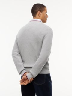 Tipped Cuff Crew Neck Jumper — Grey 4