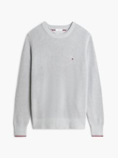 Tipped Cuff Crew Neck Jumper — Grey 5