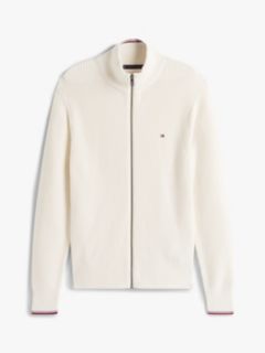 Tipped Cuff Ribbed Zip-Thru Jumper — Yellow 5