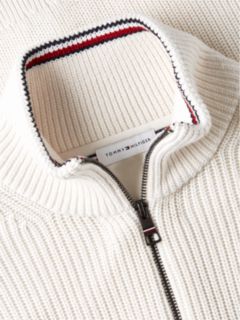 Tipped Cuff Ribbed Zip-Thru Jumper — Yellow 7