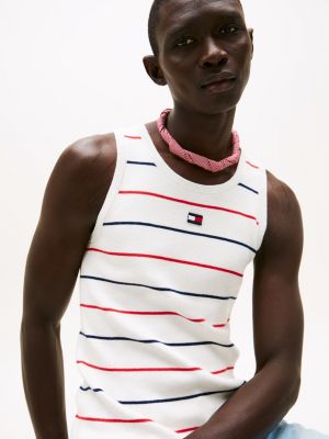 pullover smanicato the runway collection slim fit bianco da uomini tommy hilfiger
