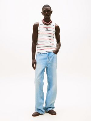 pullover smanicato the runway collection slim fit bianco da uomini tommy hilfiger