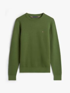Textured Knit Crew Neck Jumper — Green 5