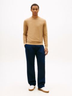 Textured Knit Crew Neck Jumper — Khaki 3