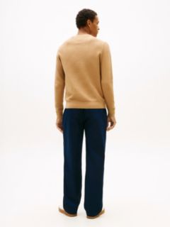 Textured Knit Crew Neck Jumper — Khaki 4