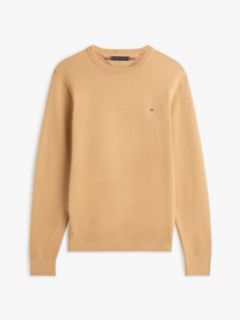 Textured Knit Crew Neck Jumper — Khaki 5