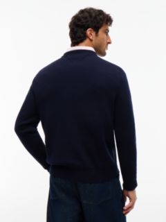 Relaxed Milano Crew Neck Jumper — Blue 4