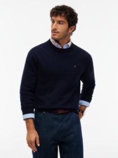 Relaxed Milano Crew Neck Jumper — Blue 1