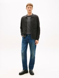 Fisherman Rib-Knit Coach Jacket With Wool — Grey 3