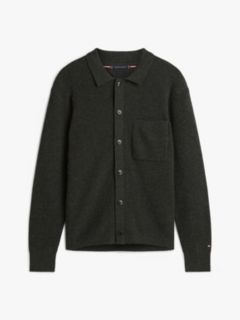 Fisherman Rib-Knit Coach Jacket With Wool — Grey 5