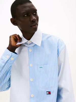 blau the runway collection oversized fit hemd für herren - tommy hilfiger