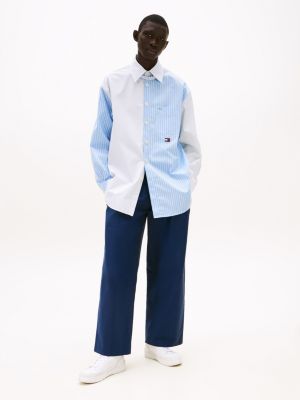 blau the runway collection oversized fit hemd für herren - tommy hilfiger
