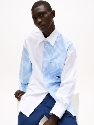 blau the runway collection oversized fit hemd für herren - tommy hilfiger