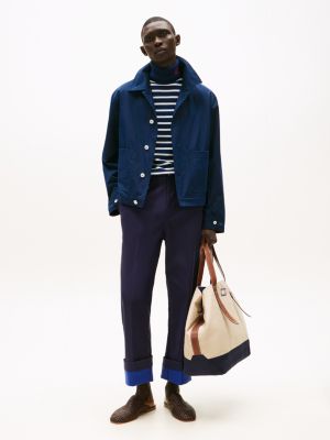 blue the runway collection oversized utility jacket for men tommy hilfiger