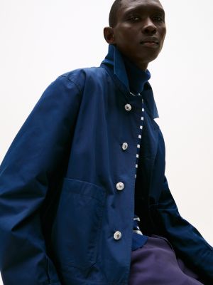 blue the runway collection oversized utility jacket for men tommy hilfiger