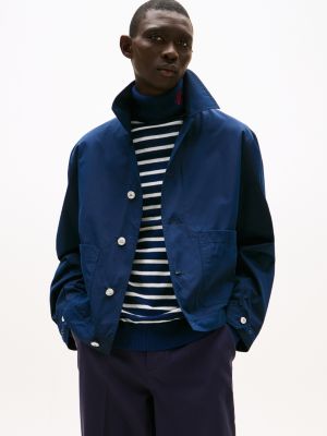 blue the runway collection oversized utility jacket for men tommy hilfiger